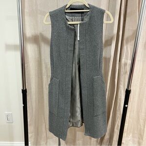 Zara Gray Open Front Vest
